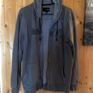 Hurley Charcoal Zip-Up Men's Sweater